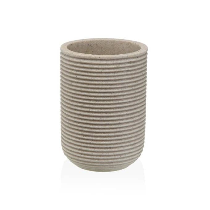Set Baño Dos Piezas Resina Beige Creta (7dx20 cm)