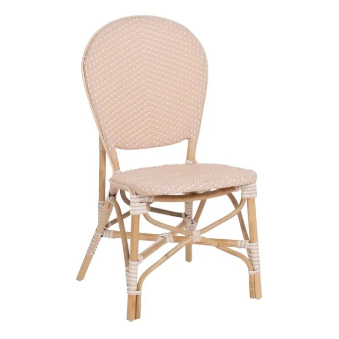 silla ratán sintético y natural beige de estilo provenzal