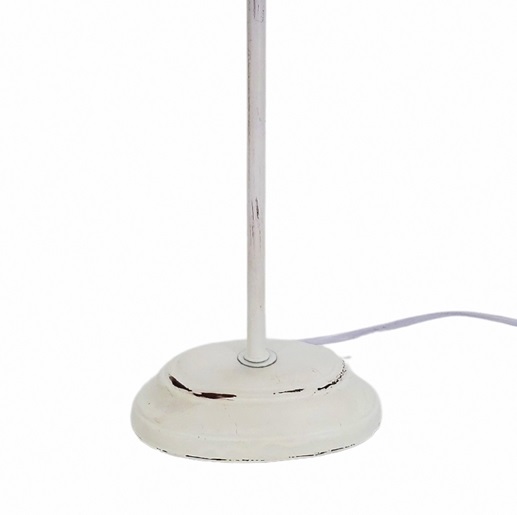 Lámpara Mesa Blanca Decapada Evy, Provenzal (23x14x42 cm)