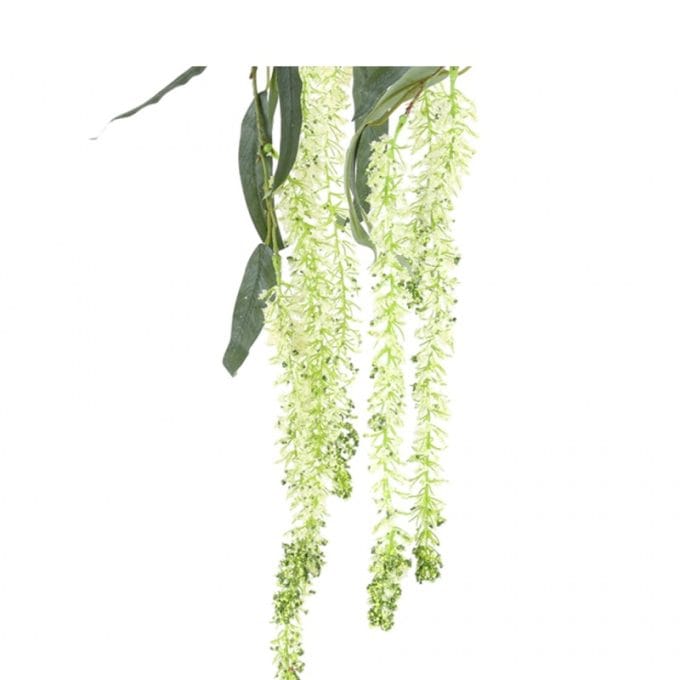 Rama Flores Verdes Blancas Sintético (136cm)