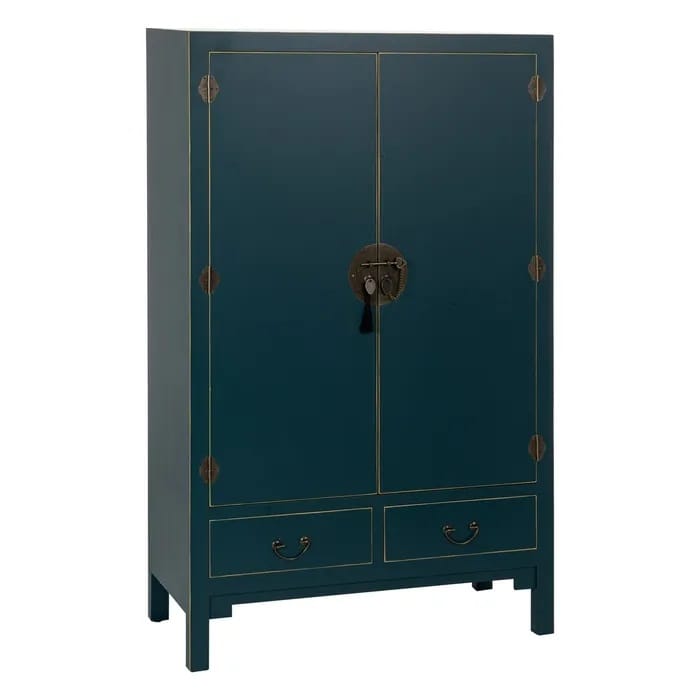 armario madera xde abeto lacada azul oscuro oriental