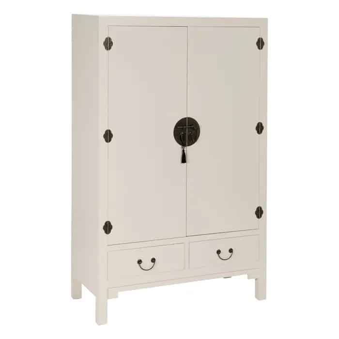 armario oriental blanco de dos puertas