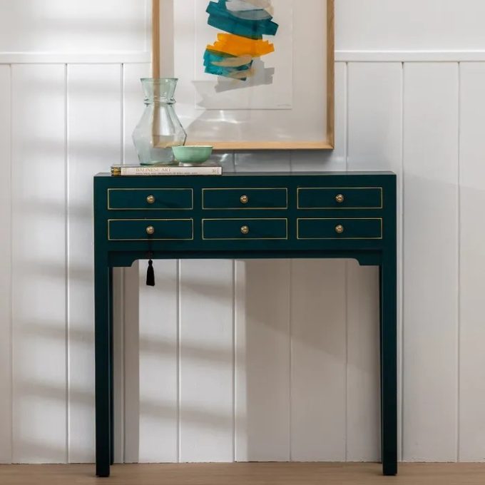 Consola Oriental Azul Tokio (85x26x85 cm)