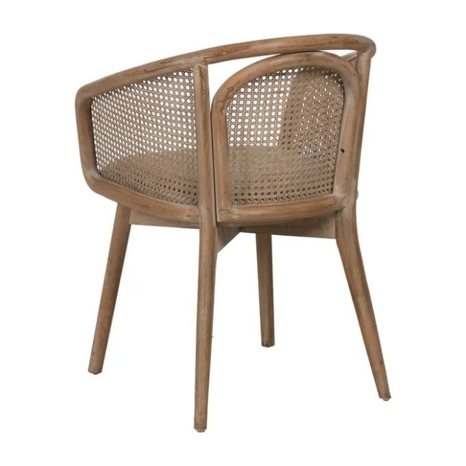 Silla Madera Natural y Rejilla de Ratán, Valentina (59x47x81 cm)