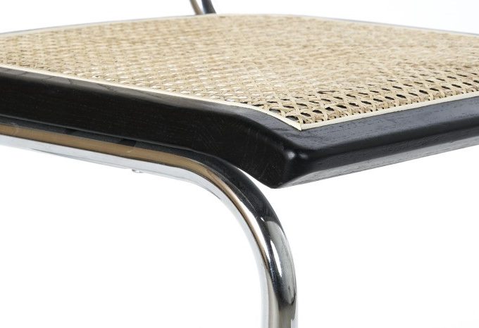 Set 4 Sillas en Metal y Madera de Olmo Negra Albany, Retro (66x62x79 cm)