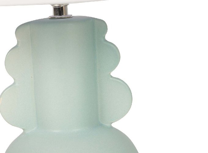 Lámpara Mesa Cerámica Verde Bemus, Étnica (25dx39 cm)