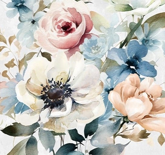 Óleo Ramo Flores Multicolor Técnica Mixta (70x3x100 cm) - Imagen 4
