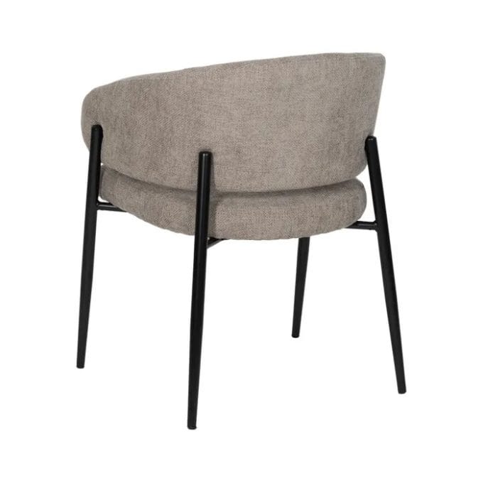 Set 2 Sillas Tapizadas en Tejido Taupe Quebec (60x57x79 cm)