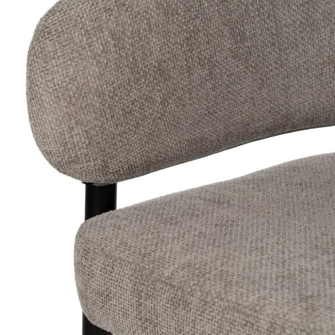 Set 2 Sillas Tapizadas en Tejido Taupe Quebec (60x57x79 cm)