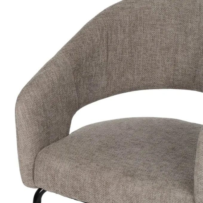 Set 2 Sillas Tapizadas en Tejido Taupe Vancuver (57x56x81cm)