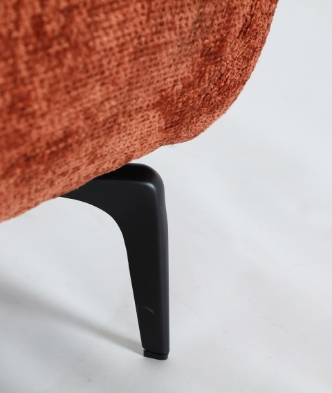 Sillón Orejero Chenilla Terracota Mosa, Contemporáneo (82x85x86 cm)