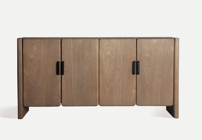 aparador en madera de fresno contemporáneo