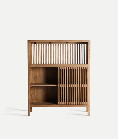 Armario Madera de Mango Listones Óder , Contemporáneo ( 108x36x130cm)