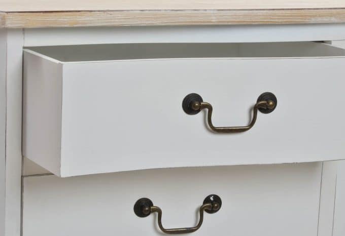 Sinfonier en Madera Blanca Natural Cecile, Provenzal(48x35x100 cm)