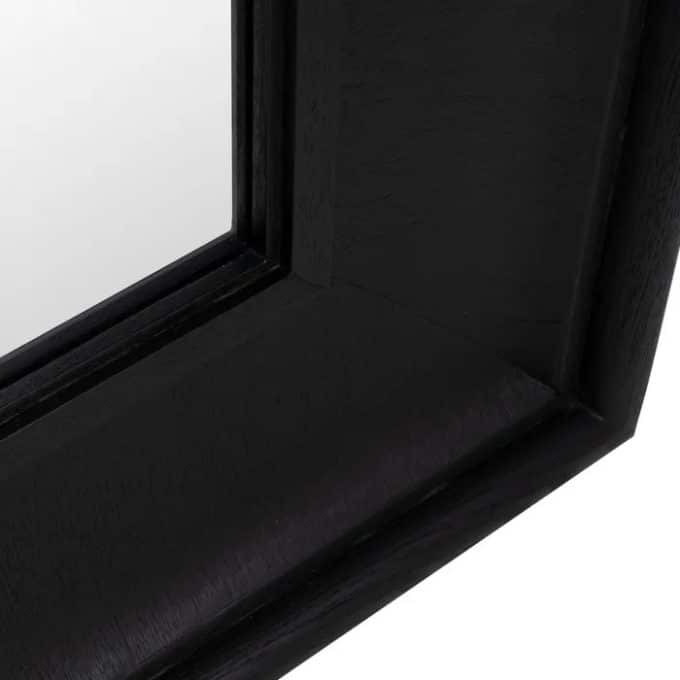 Espejo Pared Madera Negro Fresno Weser Clásico (125x9x201 cm)