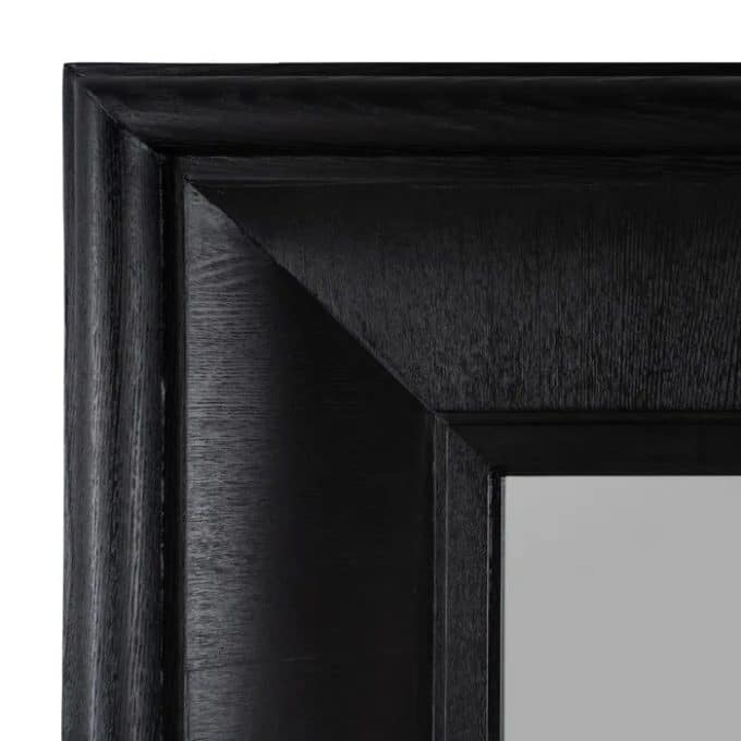 Espejo Pared Madera Negro Fresno Weser Clásico (125x9x201 cm)