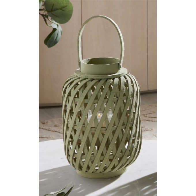 Farol Trenzado-Cristal Verde Nature (20dx30 cm)