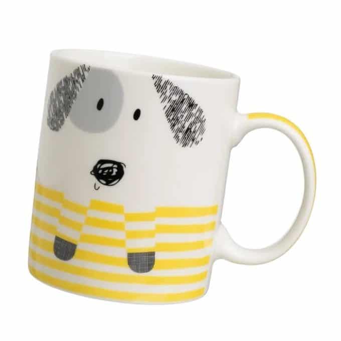 Mug Cerámica Blanca Animales Multicolor (12x8x10 cm)