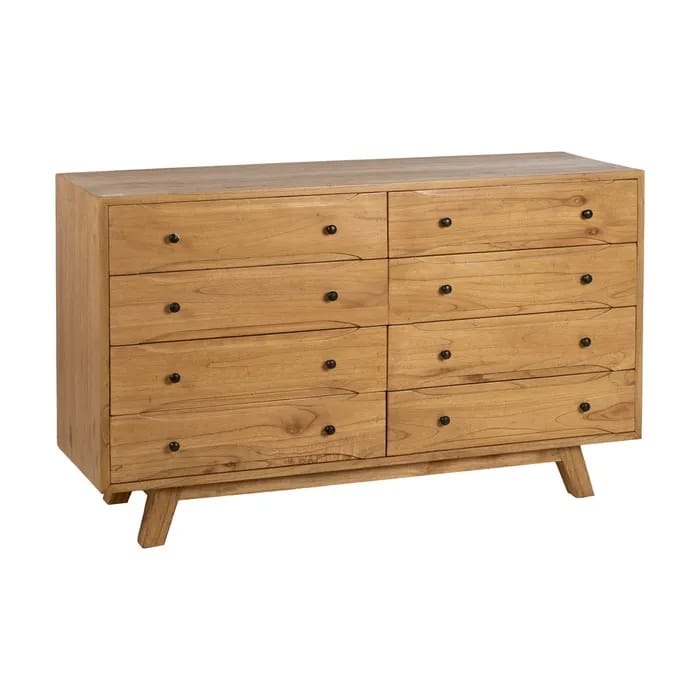 Cómoda Cinco Cajones Madera Mindi Natural Halmstad, Nórdica (100x40x90 cm) - Imagen 10