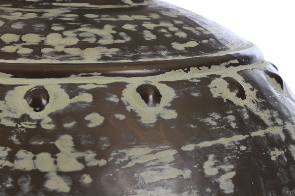 Lámpara Mesa Aluminio Grabado Namibia, Étnica (40dx55 cm)