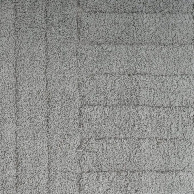 Alfombra Baño Algodón Gris Rectangular(70x40x1,5cm)