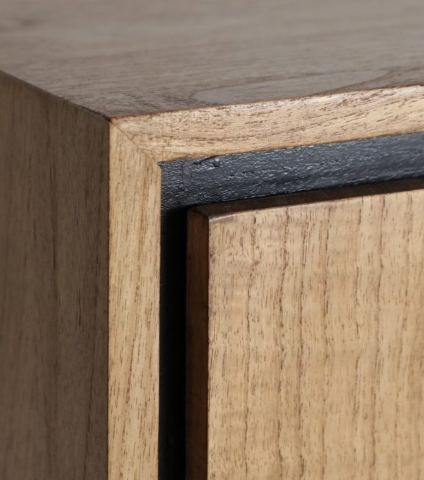 Aparador en Madera de Mindi Bicolor Volga, Nórdico (170x40x75 cm)