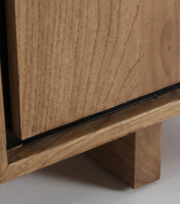 Aparador en Madera de Mindi Bicolor Volga, Nórdico (170x40x75 cm)