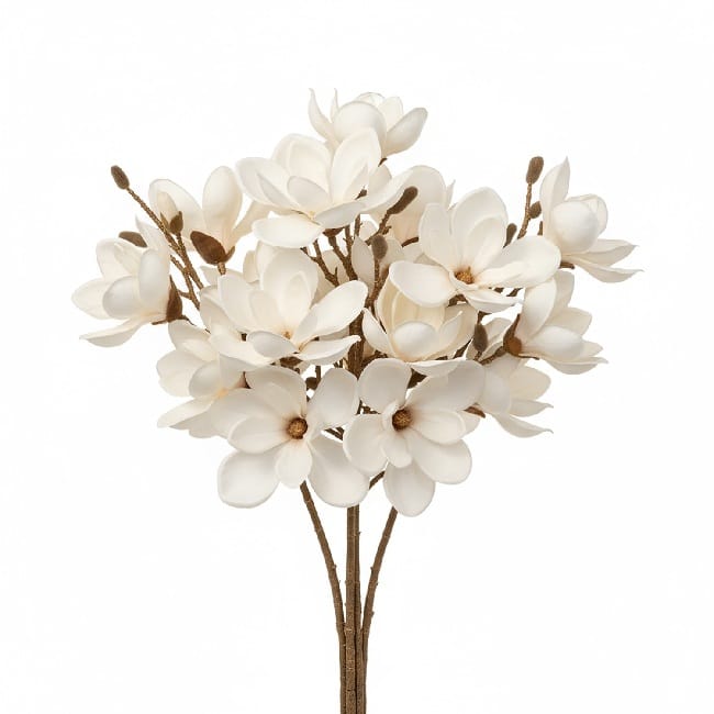 Rama Flor Almendro Crema Oro (50 cm)