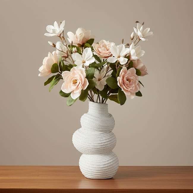 Rama Flor Almendro Crema Oro (50 cm)