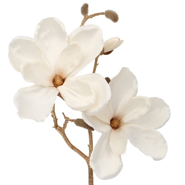 Rama Flor Almendro Crema Oro (50 cm)