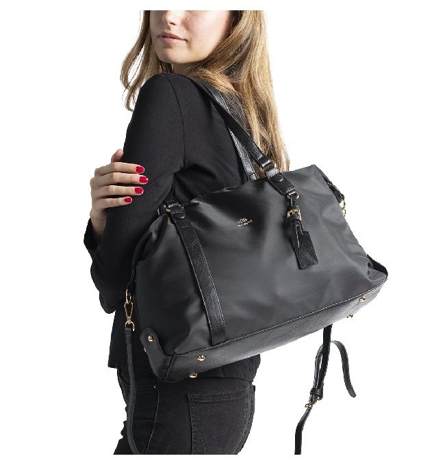 Bolso "Tote" Nylon Negro (39x25x12 cm)
