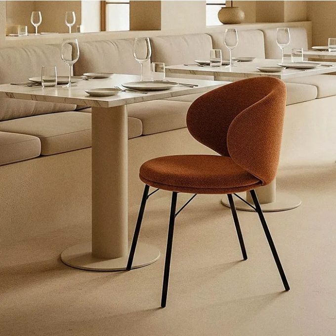 Set 2 Sillas Naranja Dallas, Art Decó (57x53x75 cm)