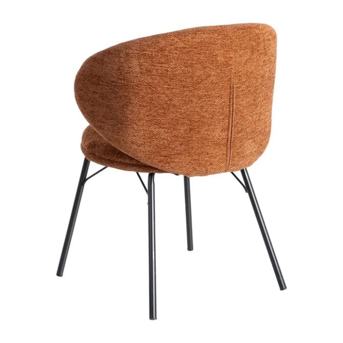 Set 2 Sillas Naranja Dallas, Art Decó (57x53x75 cm)