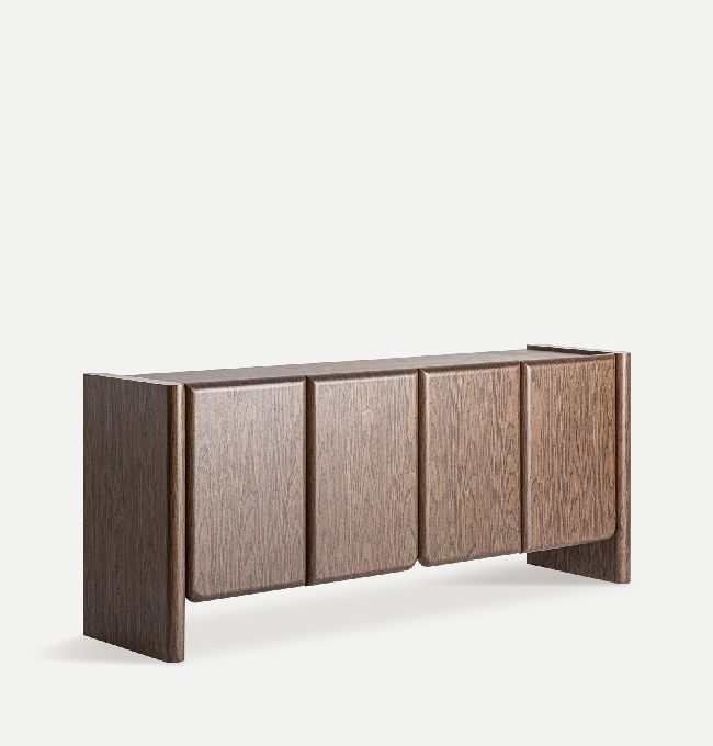 aparador de cuatro puertas en madera dm beteada y estilo moderno