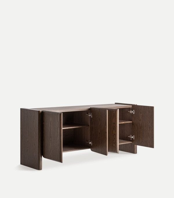 Aparador de Cuatro Puertas en Madera DM Kochi, Contemporáneo (180x45x75 cm)
