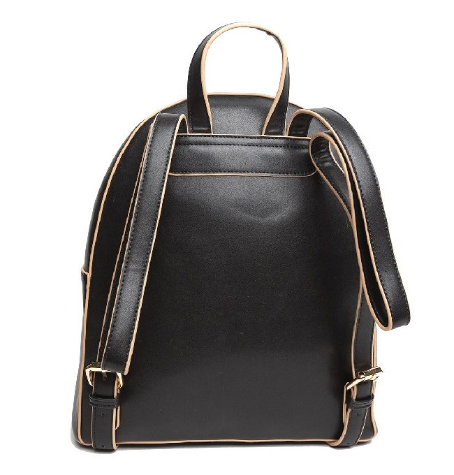 Bolso Mochila Negro con Monedero (26x30x12 cm)