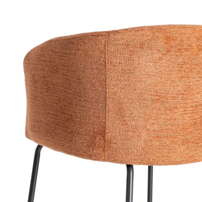 Set 2 Sillas Naranjas Chicago Dallas, Contemporáneas (60x55x79cm)