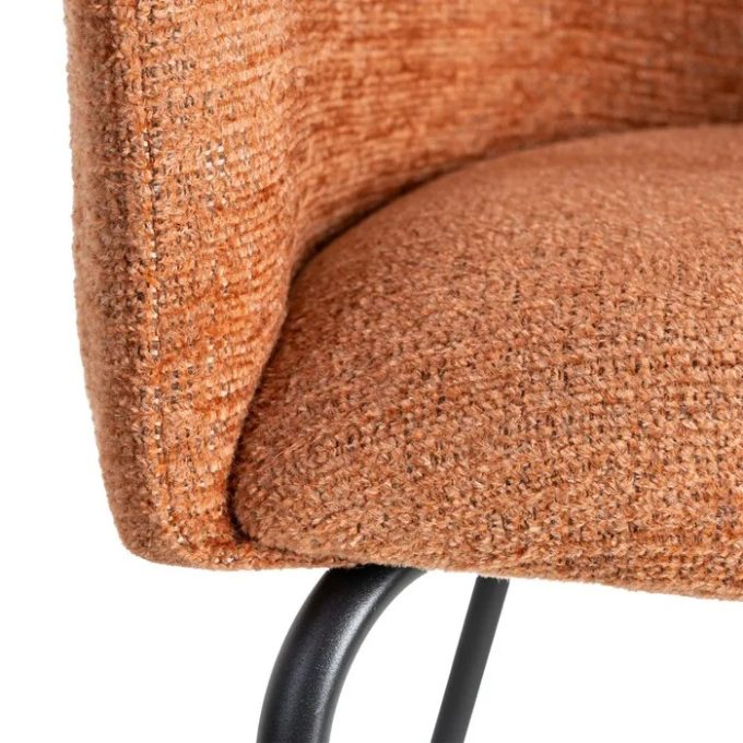 Set 2 Sillas Naranjas Chicago Dallas, Contemporáneas (60x55x79cm)