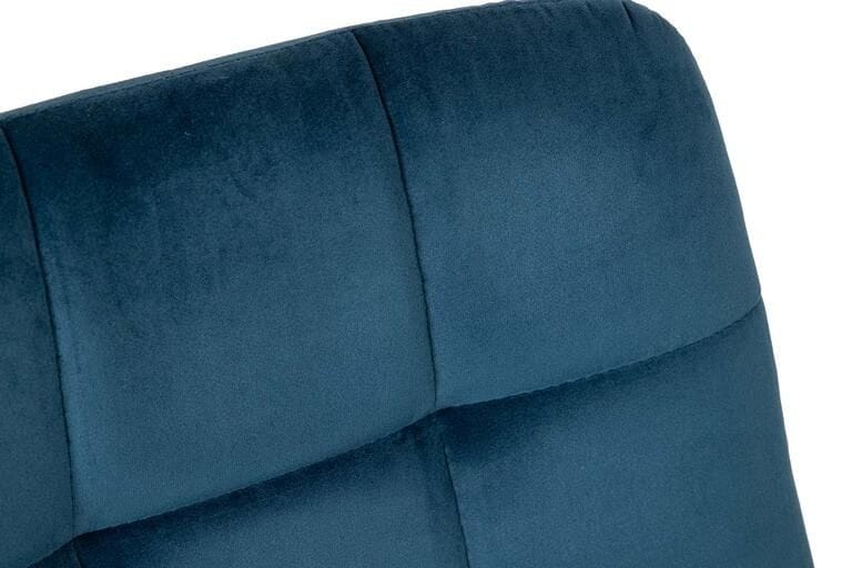 Set 4 Sillas Tapizadas Terciopelo Azul Oscuro Dallas, Vintage (48x56x80 cm) - Imagen 3