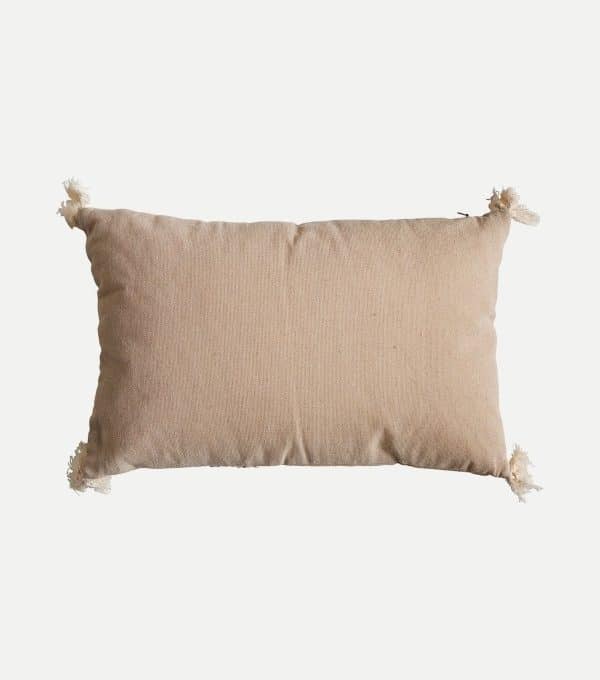 Cojín Beige con Encaje, Romántico (42x10x26 cm)