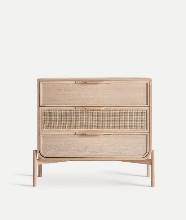 Estantería Madera de Fresno y Ratán Vanar , Nórdica (60x35x175cm) - Imagen 5