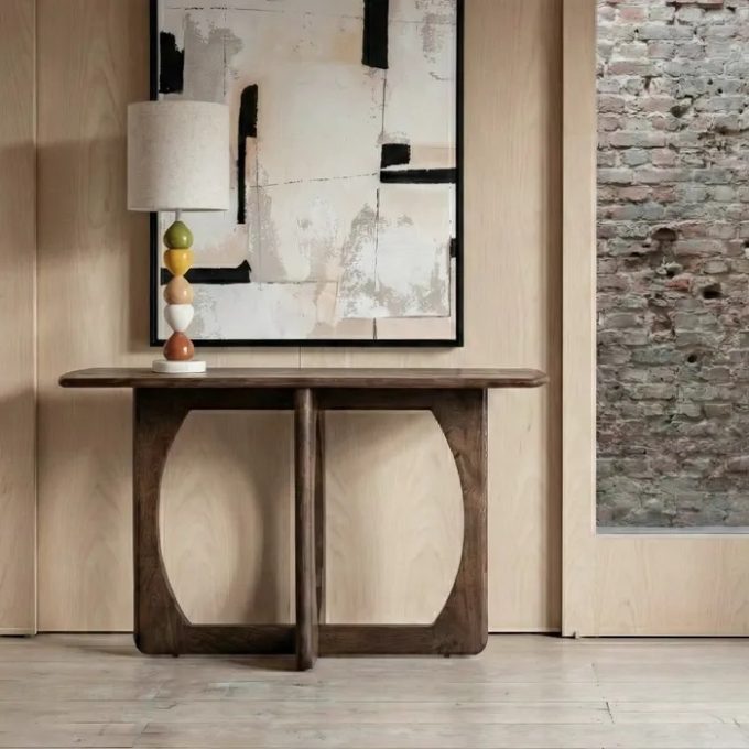 Set 2 Mesas Centro Nido en Madera de Mango Akira, Estilo Japandi (100x50x35 cm)