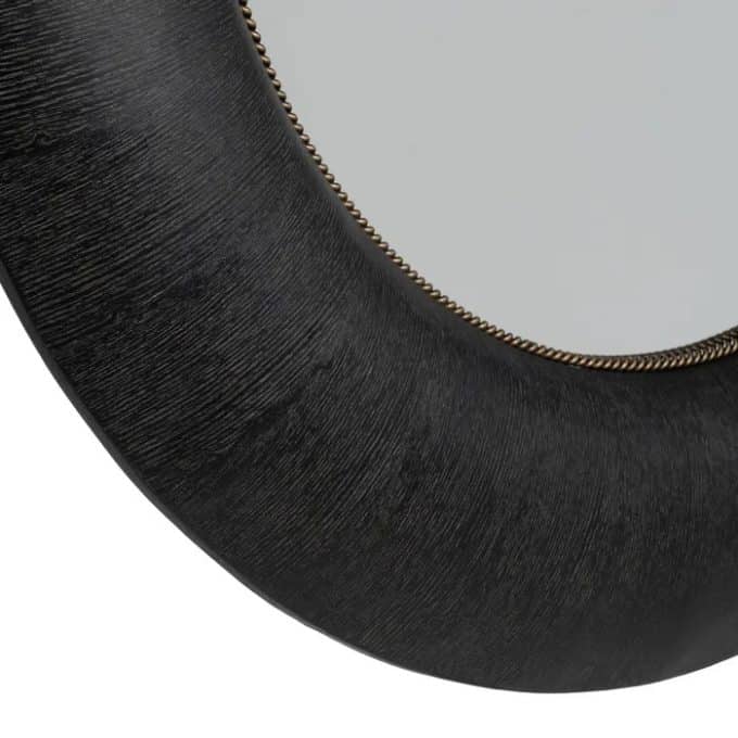 Espejo Redondo Madera Negro Adal (100x5x100 cm)