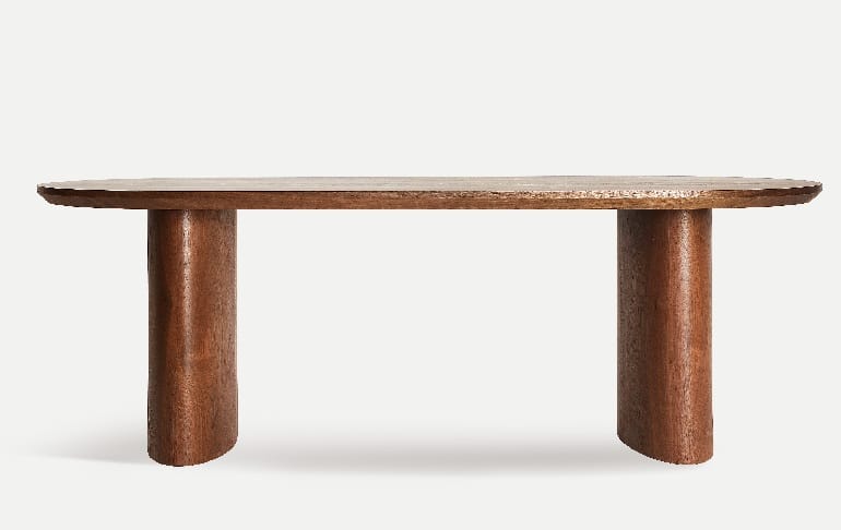 Mesa de Comedor Madera Acabado Nogal Turner (220x100x76 cm) - Imagen 2