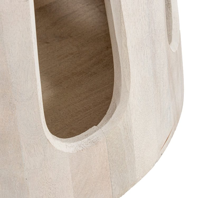Mesa de Comedor en Madera de Mango Blanco Bacharach (120dx79 cm) - Imagen 3
