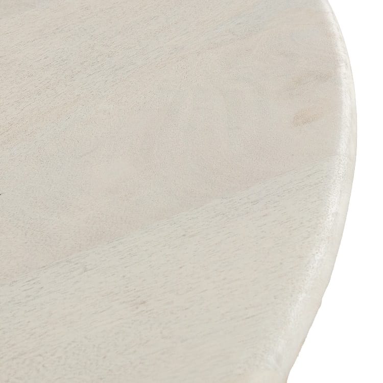 Mesa de Comedor en Madera de Mango Blanco Bacharach (120dx79 cm) - Imagen 4