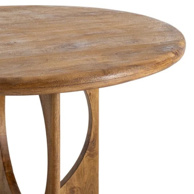 Mesa de Centro en Madera de Mango Akira, Estilo Japandi (72dx41 cm)