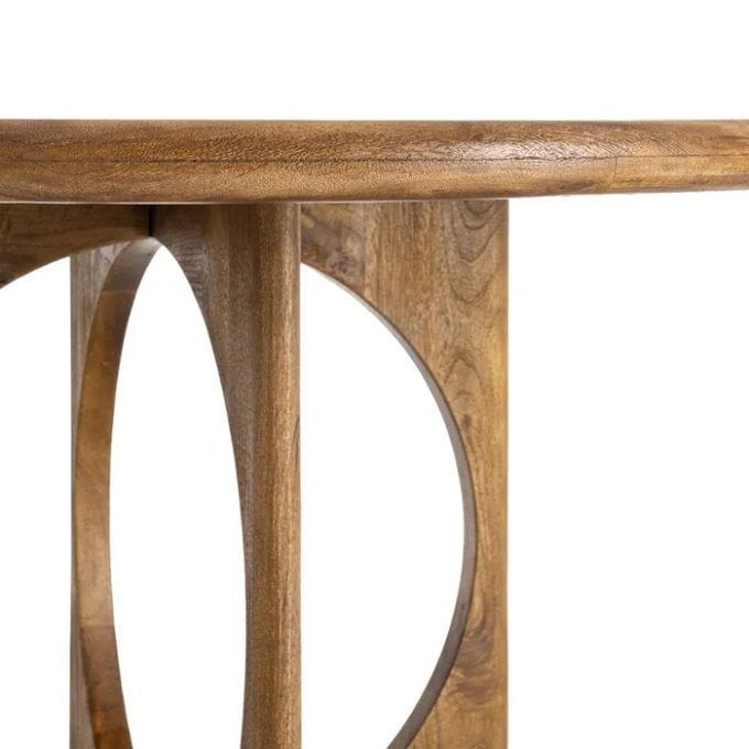 Mesa de Comedor en Madera de Mango Akira, Estilo Japandi (125dx76 cm)