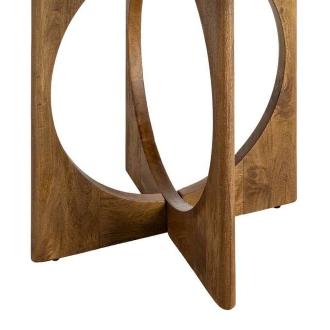 Mesa de Comedor en Madera de Mango Akira, Estilo Japandi (125dx76 cm)