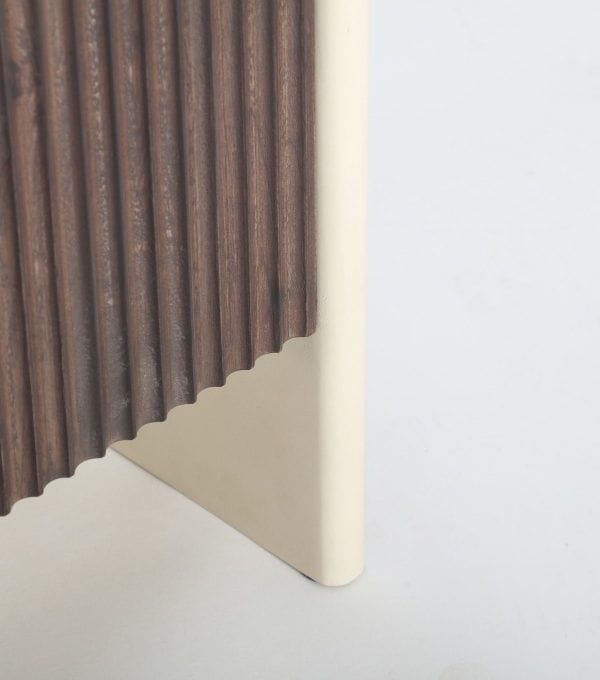 Aparador Bicolor Madera de Mango Acanalado Olav , Nórdico (160x45x80 cm)